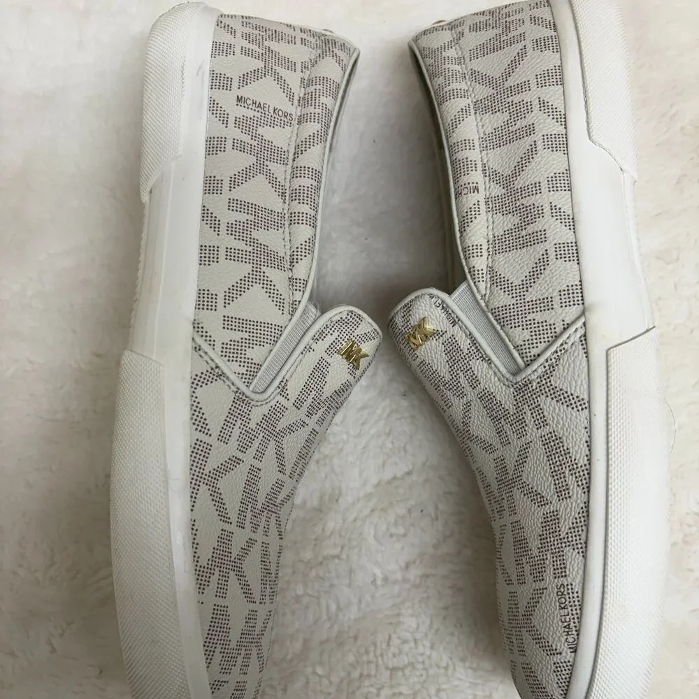 Womens Michael Kors Keaton Slip-on Sneakers White Sz 9 - Picture 5 of 11
